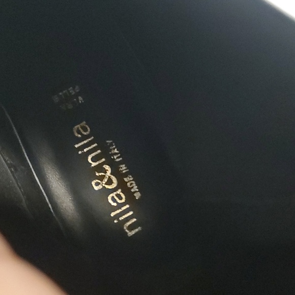 NILA & Nila BLACK slip on ankle boots womans size 39 with white trim NWT LEATHER - Picture 9 of 10